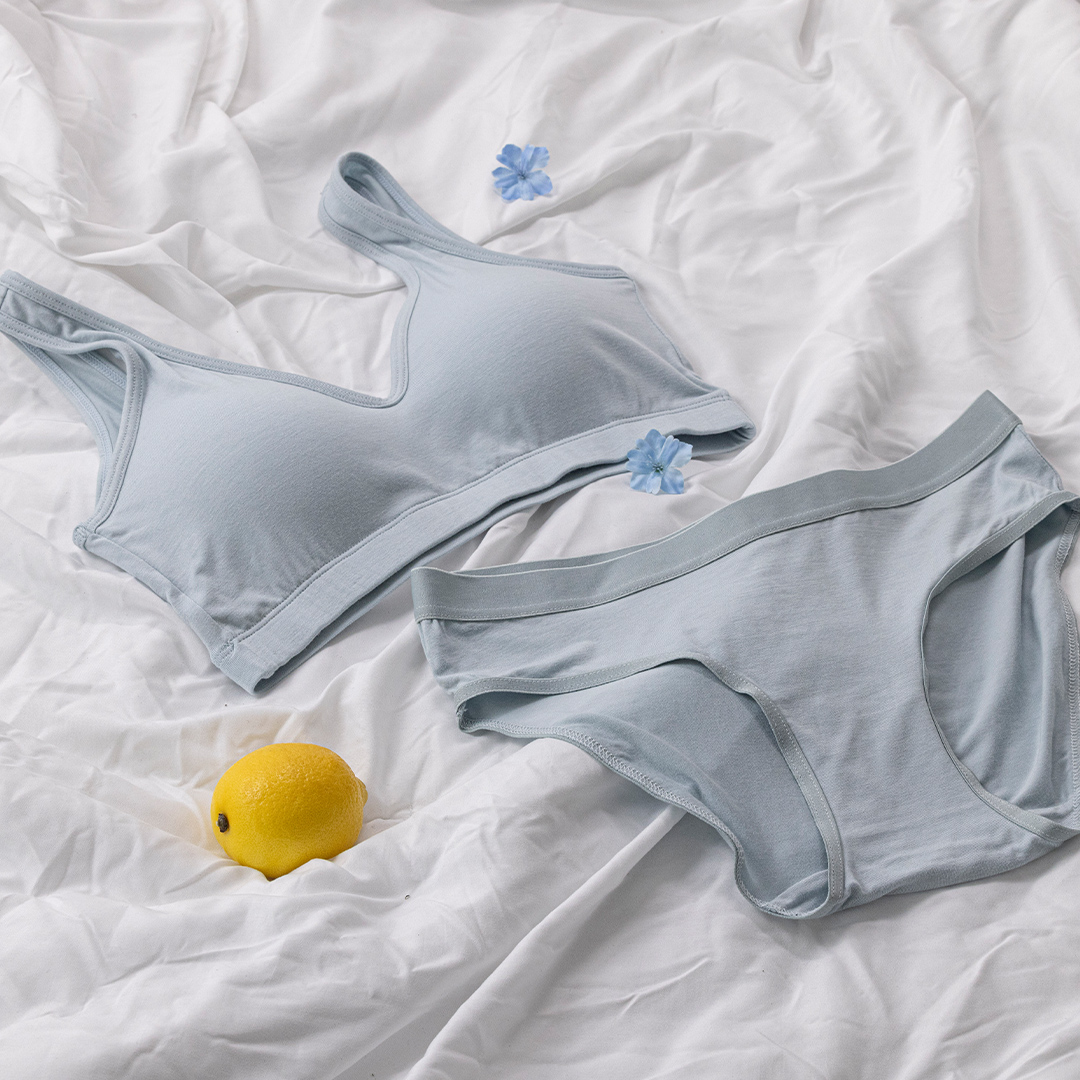 싸이클린 브라팬티세트 프리미엄 실크 브라렛 여성팬티 일체형 볼륨패드 윗가슴브라 - 상세 이미지 3
