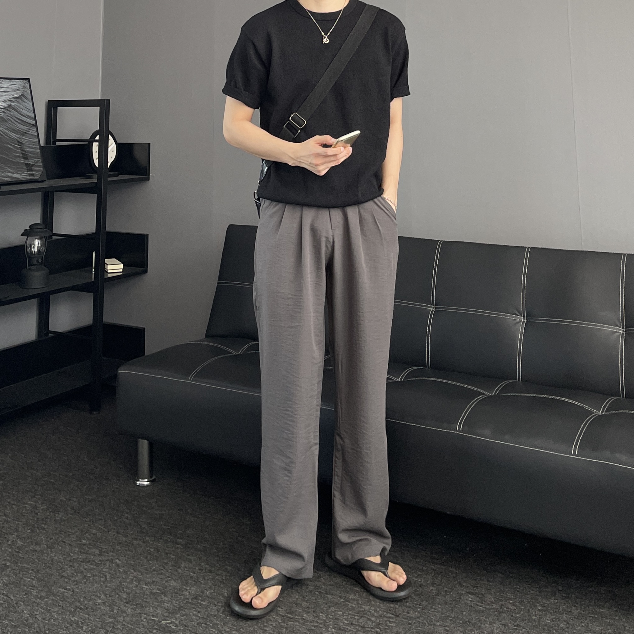 남자린넨슬랙스 남자여름슬랙스 여름긴바지 린넨팬츠 - 상세 이미지 4