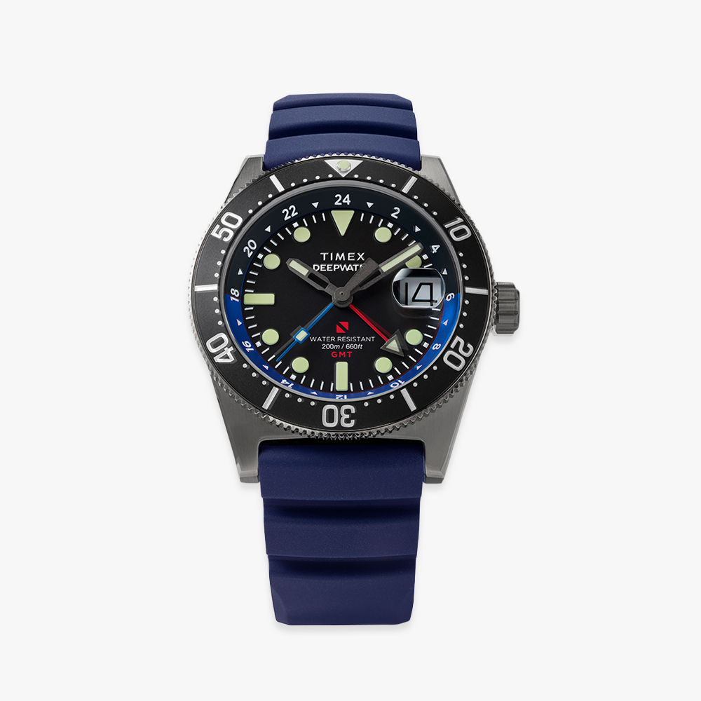 타이맥스 딥워터 리프200 GMT 러버스트랩 수영시계 41mm TW2W75100 이미지 6