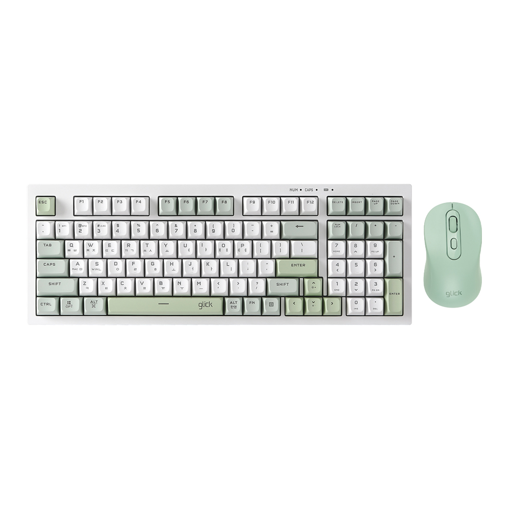 지클릭커 오피스프로 WMK90 사일런스 M 무소음 무선 블루투스 키보드 마우스 세트 98 Greenwich RC1