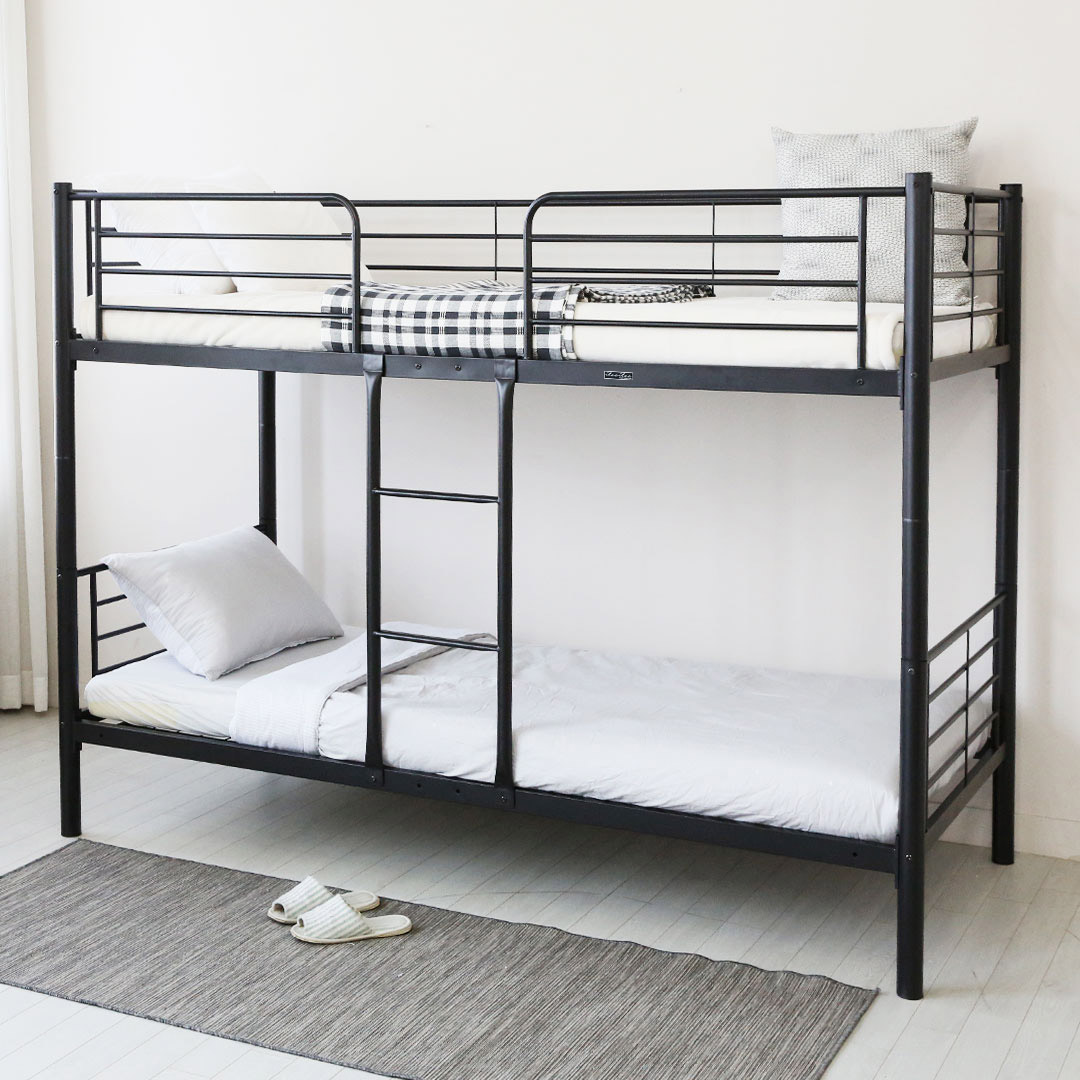 [선물이벤트] 일루일루 코지 싱글 분리형 2층침대 프레임 성인 이층 저상형 철제 기숙사