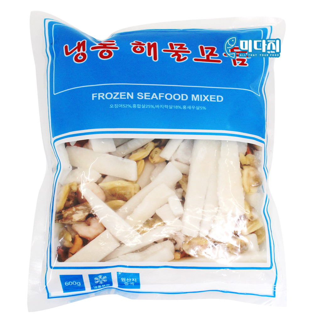 손질 냉동 해물 모듬 믹스 600g 짬뽕 파전 요리 - 상세 이미지 4