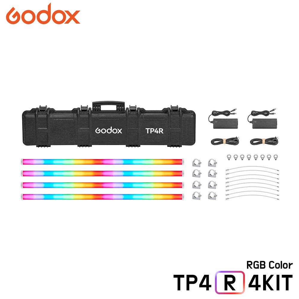 GODOX TP4R 4Kit / 120cm 픽셀 튜브 라이트 LED 지속광 RGB 풀컬러 사진촬영 개인방송 유튜브 스튜디오 조명