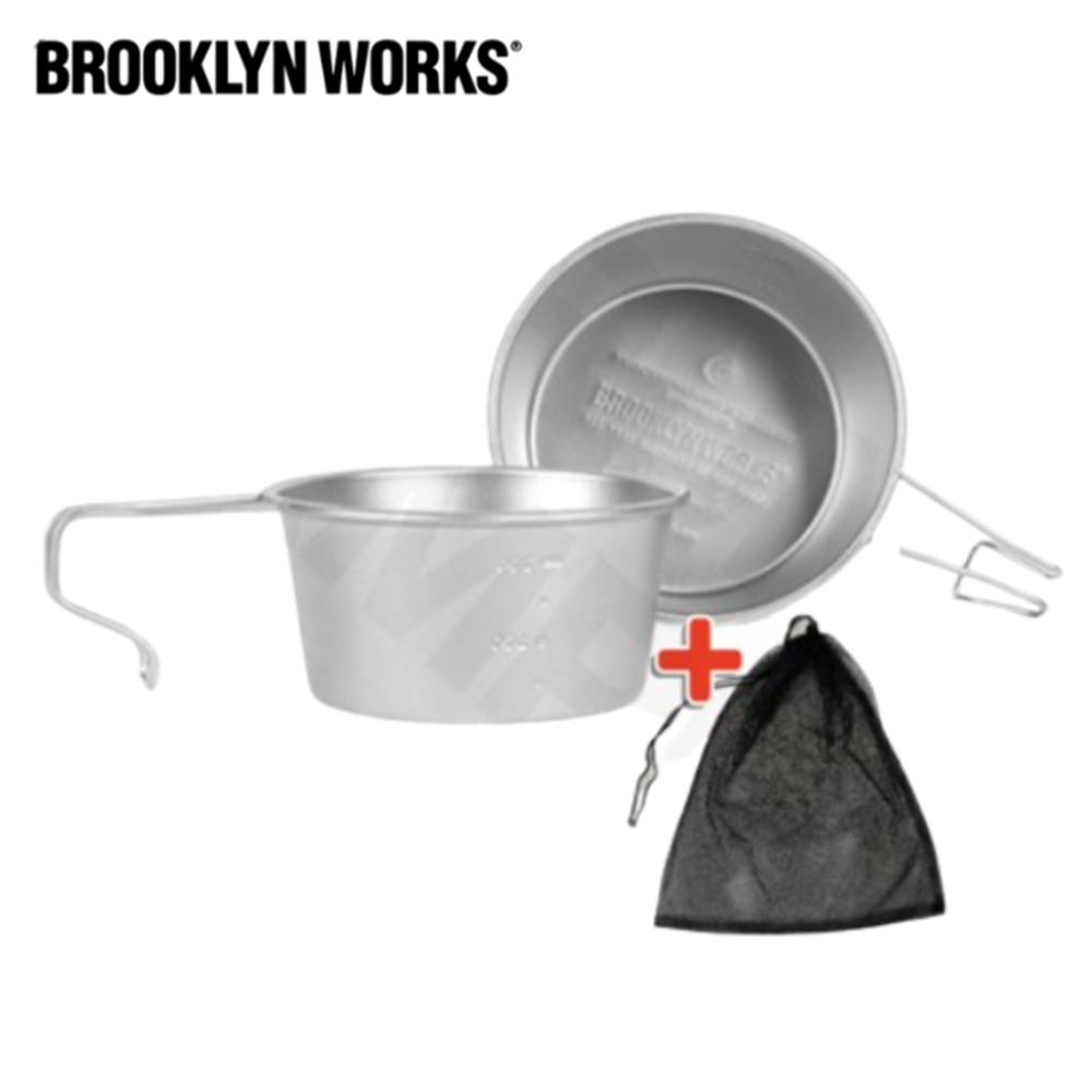 브루클린웍스 시에라 컵 메쉬파우치 세트 캠핑 백패킹 머그 250ml