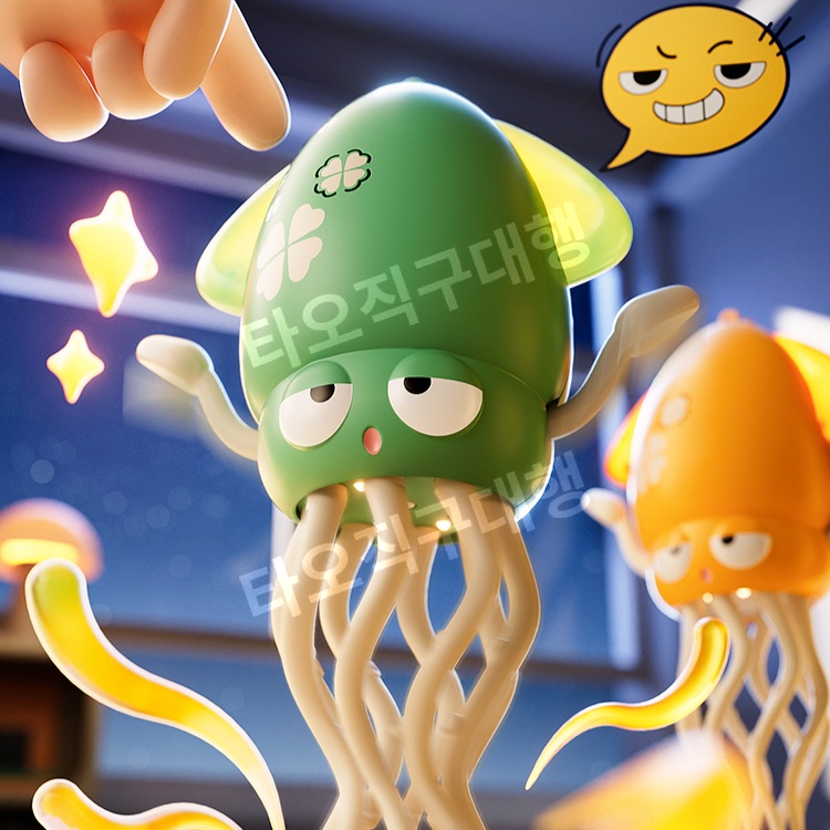 춤추는오징어 댄스 문어 재밌는 장난감 선물 댄싱오징어 댄싱 자동 움직이는 조명 - 상품 이미지