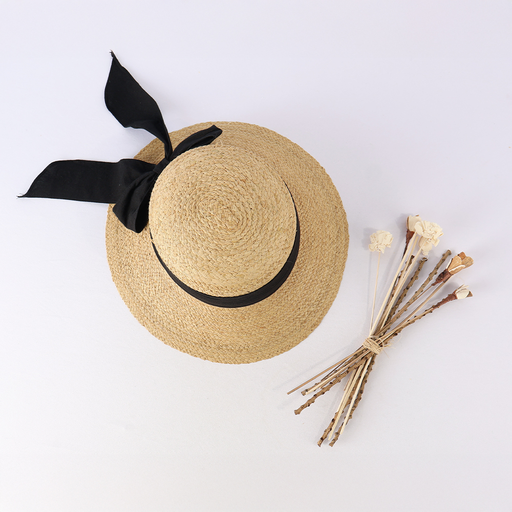 리본 라피아햇 밀짚모자 여성 버킷햇 여자 휴양지 모자