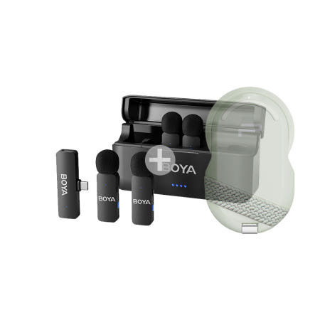 보야 4채널 BY-V4U 2.4G 무선 마이크 C타입 (피지테크 맥세이프 그립톡)