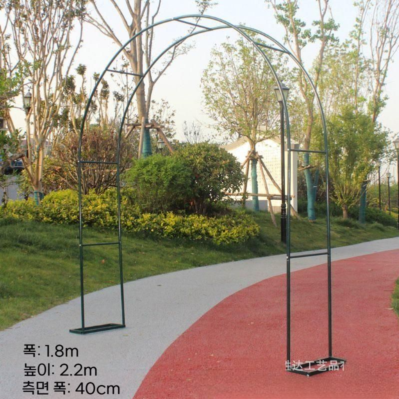 장미아치 철제 정원 게이트 스탠드 넝쿨 식물 지지대 블랙 1.2x2.2m - 상세 이미지 2
