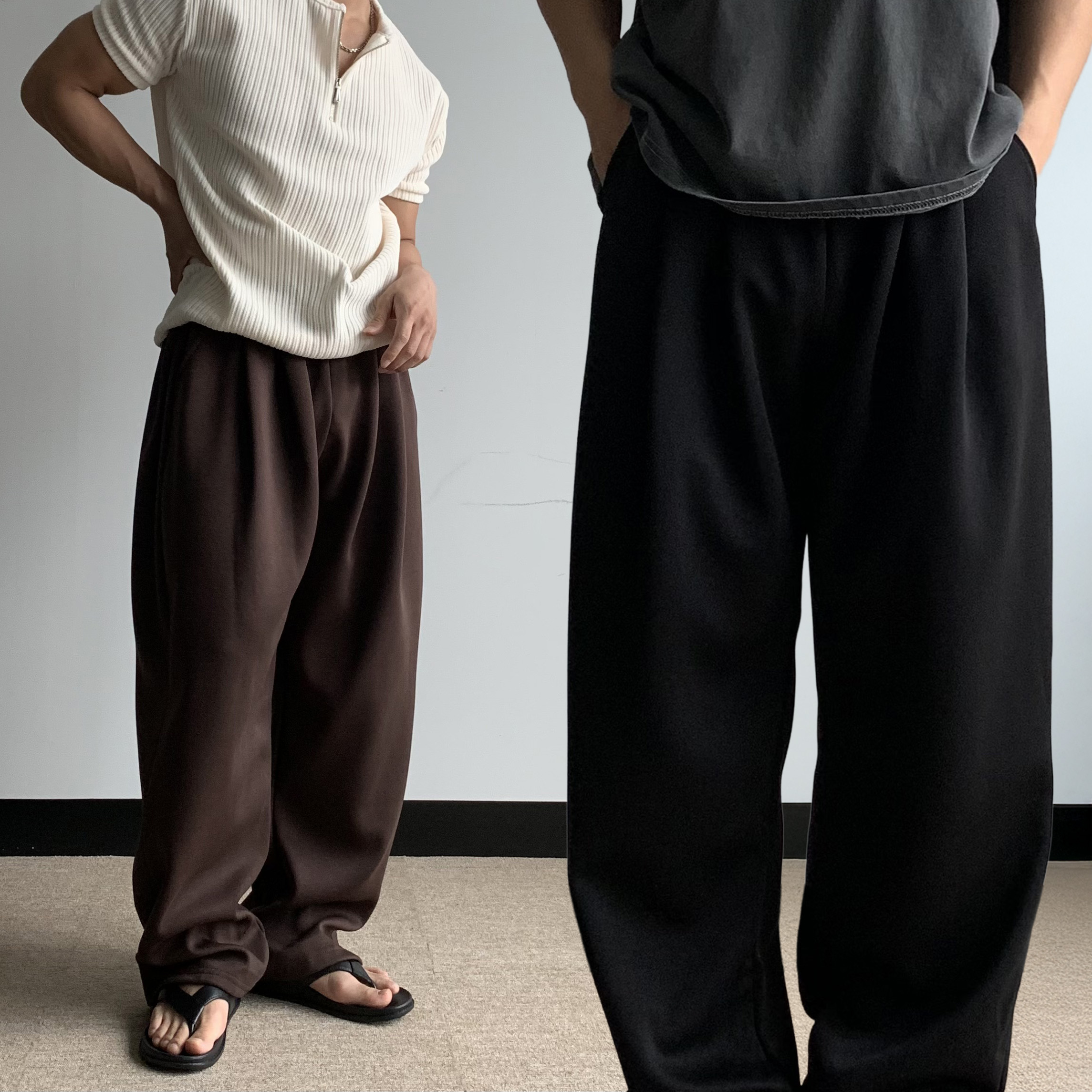 남자통바지 벌룬팬츠 스웻팬츠 - 상세 이미지 2