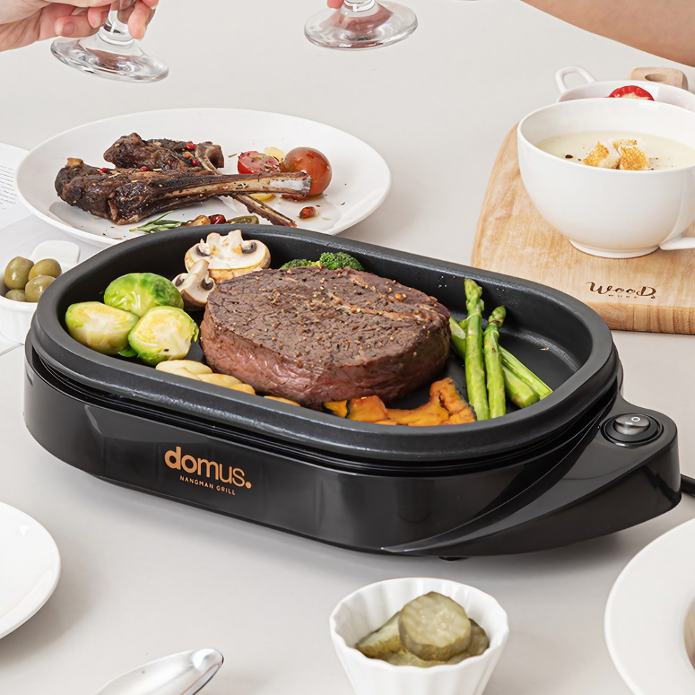 1인용 미니 전기팬 테이블 불판 소형 고기 후라이팬 작은 가정용 식탁 캠핑 휴대용