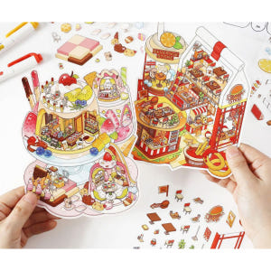 문고라니 3d 방꾸미기 스티커 입체 씬 패스트푸드 실사용 후기 | 효과 있을까? - 상품 이미지 3