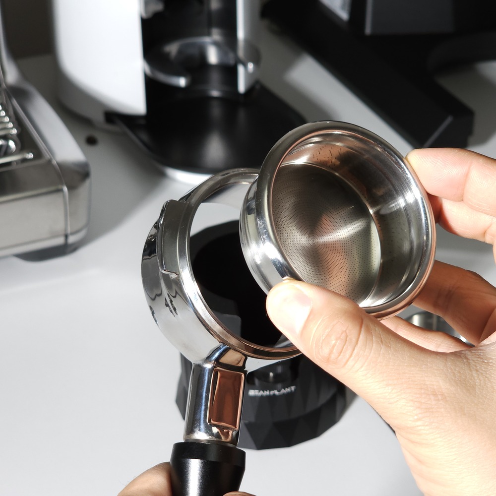 빈플랜트 58mm 초정밀공 필터 바스켓 고수율 바텀리스 포터필터 2샷14 16gH24mm 이미지 7