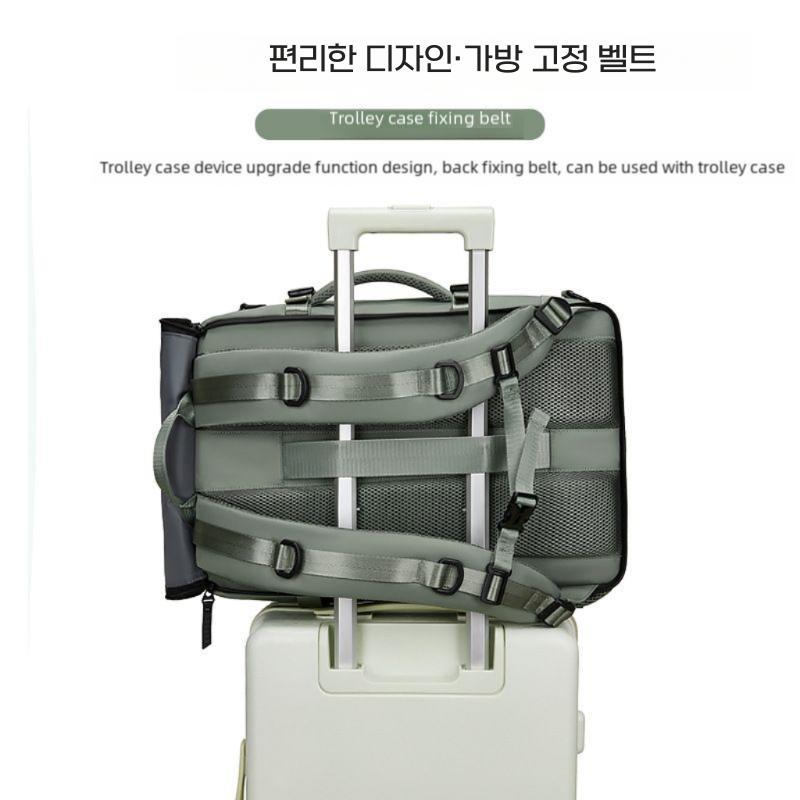 대용량 남자백팩 노트북 운동 책가방 대학생 여행가방 블랙 방수 18인치 - 상세 이미지 5