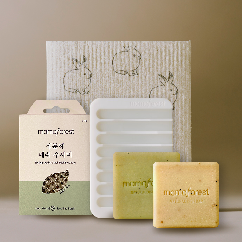 마마포레스트 제로웨이스트 설거지바 수세미 세트