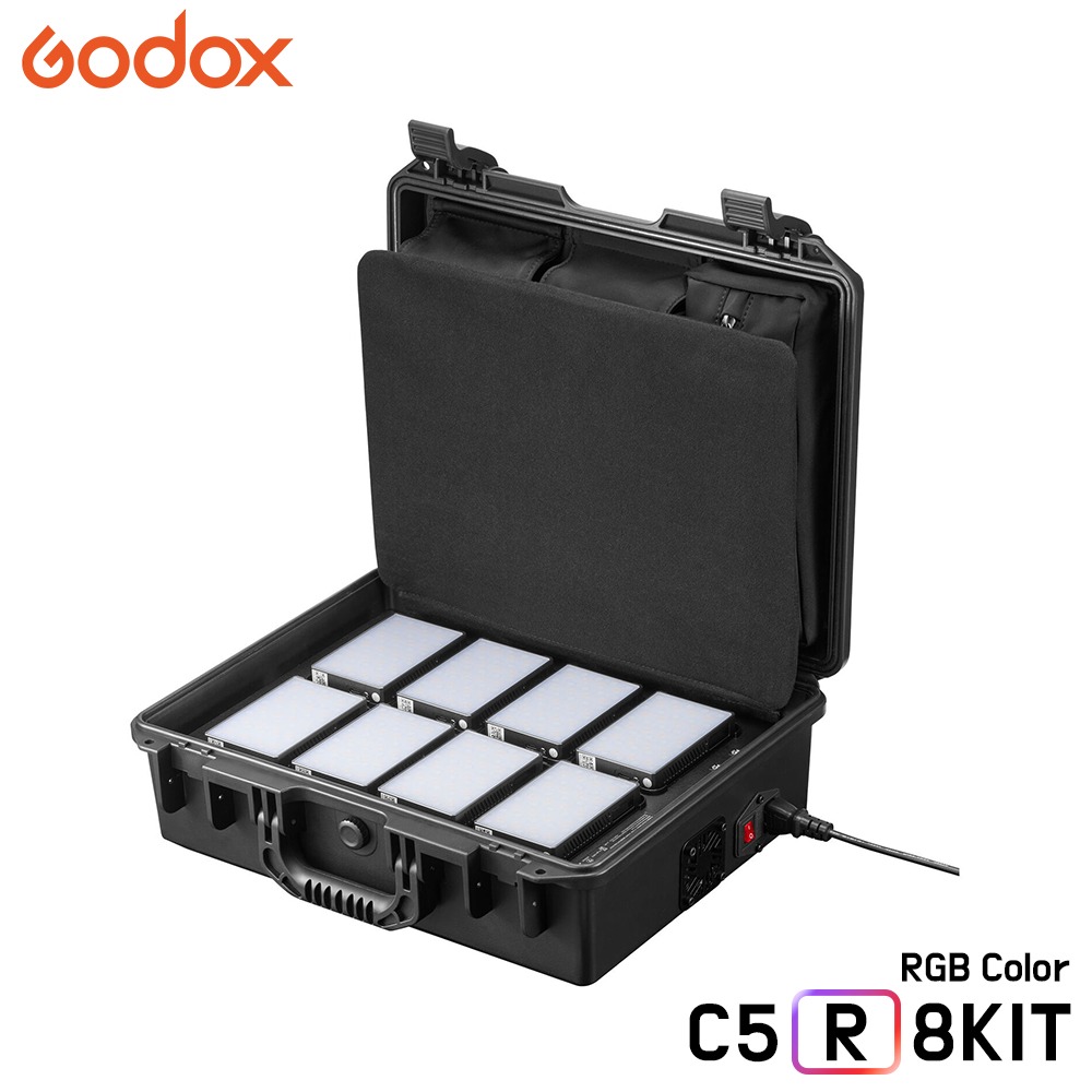 GODOX C5R 8Kit / 엠비언트 라이트 RGB 풀컬러 미니포켓 패널조명 스튜디오 방송 영상 제품 소품 촬영