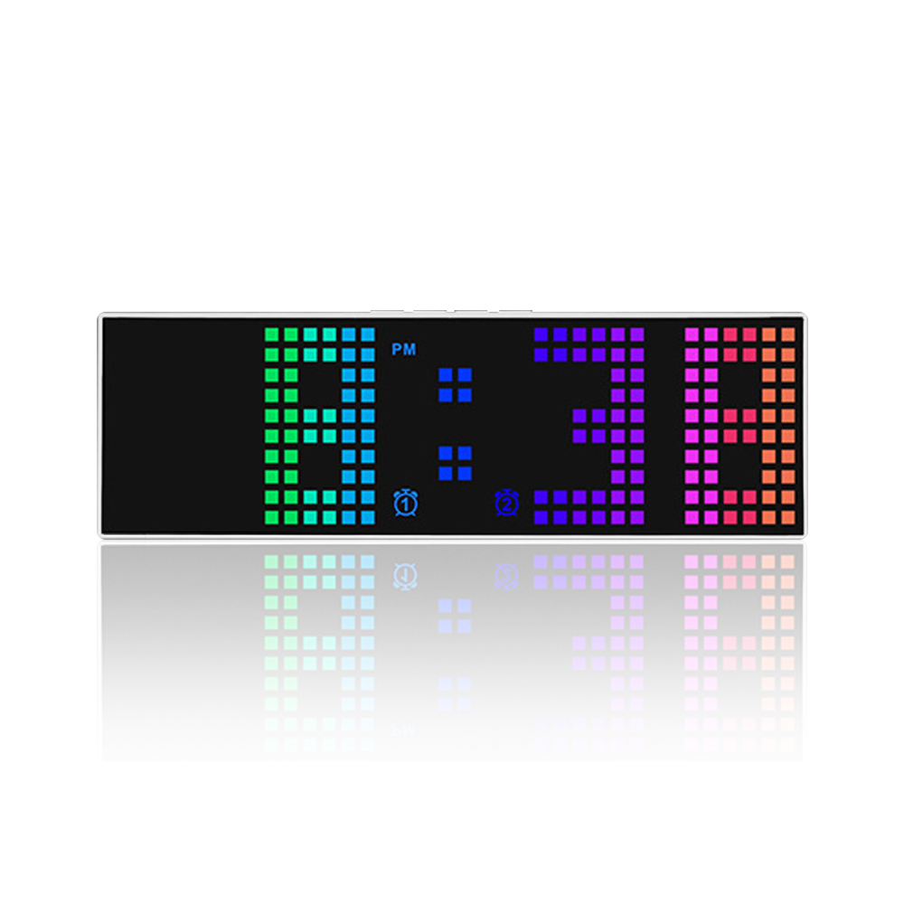 아모란나 디지털 무소음 LED 탁상시계 8비트 레트로 벽시계 - 메인 이미지