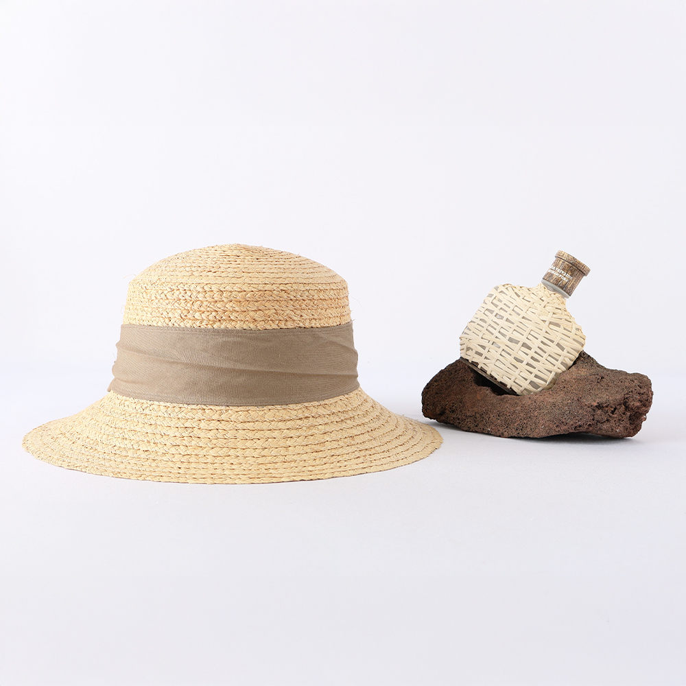 리본 라피아햇 밀짚모자 여성 버킷햇 여자 휴양지 모자