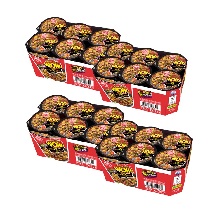 오뚜기 WOW 고기열라면 컵 80g, 24개 - 메인 이미지