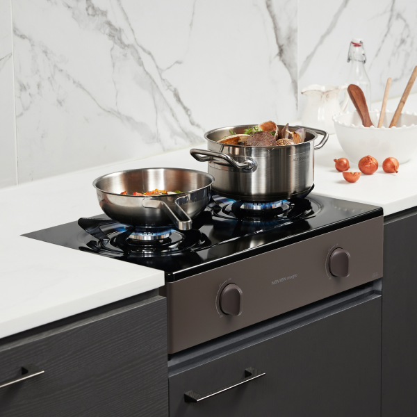 [나비엔 매직] 프로모션 2구 브라운 가스레인지 GRF-1042ND/PD