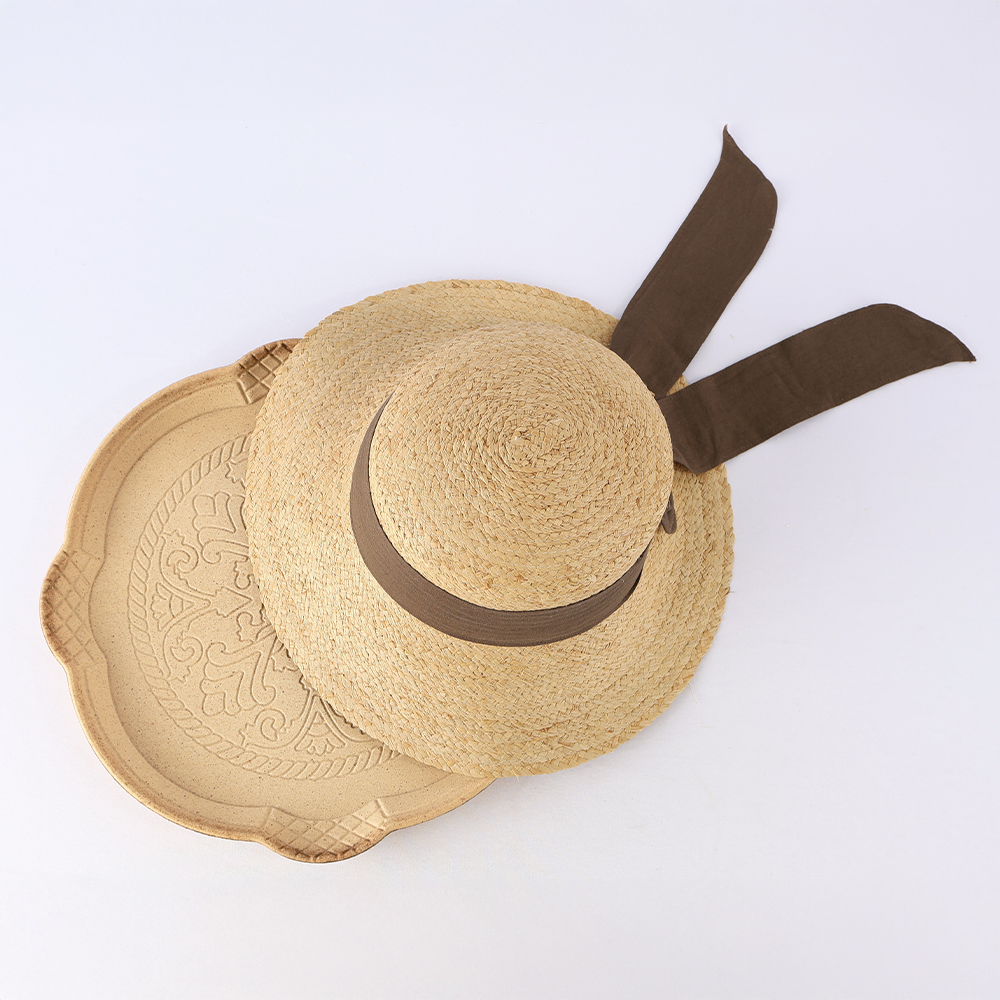 리본 라피아햇 밀짚모자 여성 버킷햇 여자 휴양지 모자