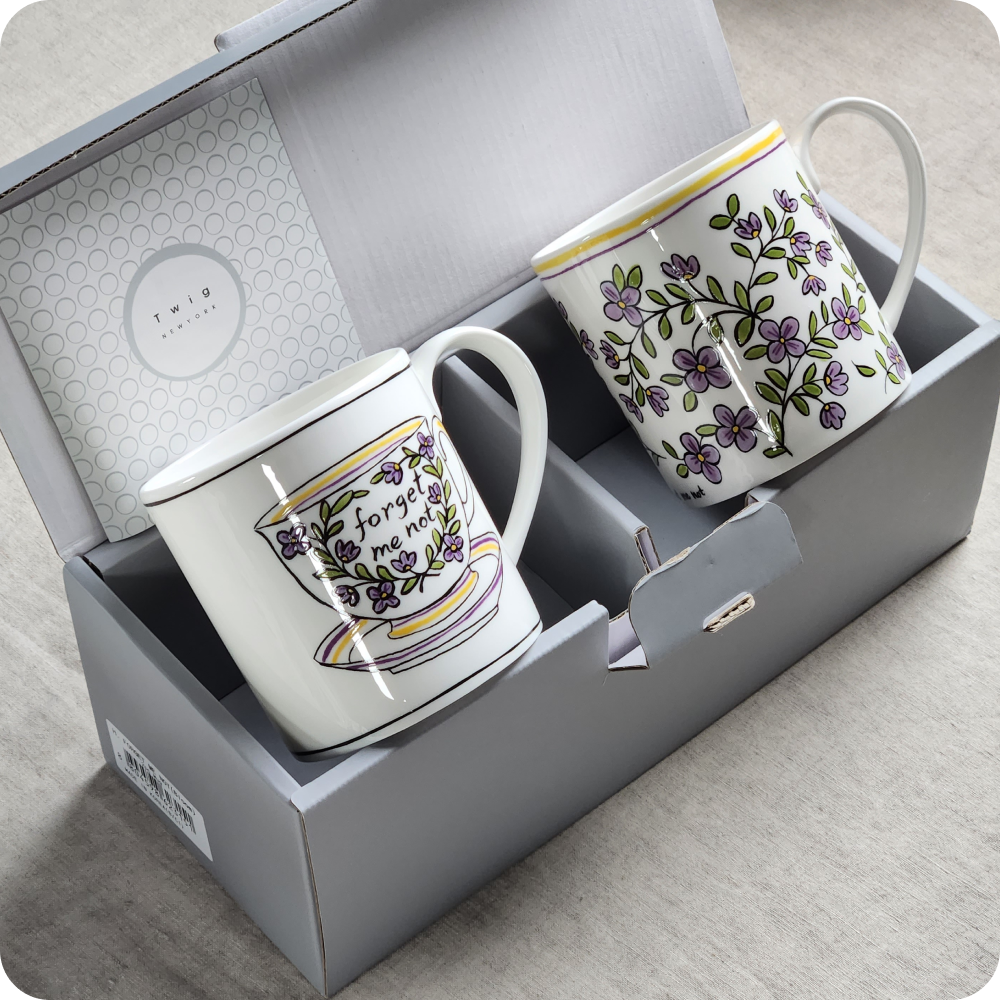 트위그뉴욕 해리티지 블룸 머그컵 2P 세트 포겟미낫