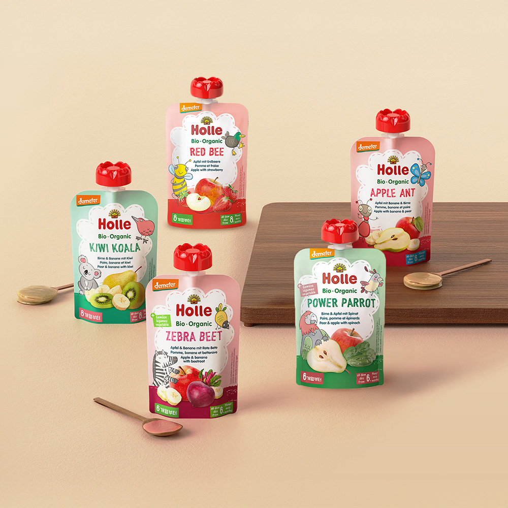 [9+9] 홀레 짜먹는 아기퓨레 유기농 이유식 (파우치/과일퓨레) 바나나라마