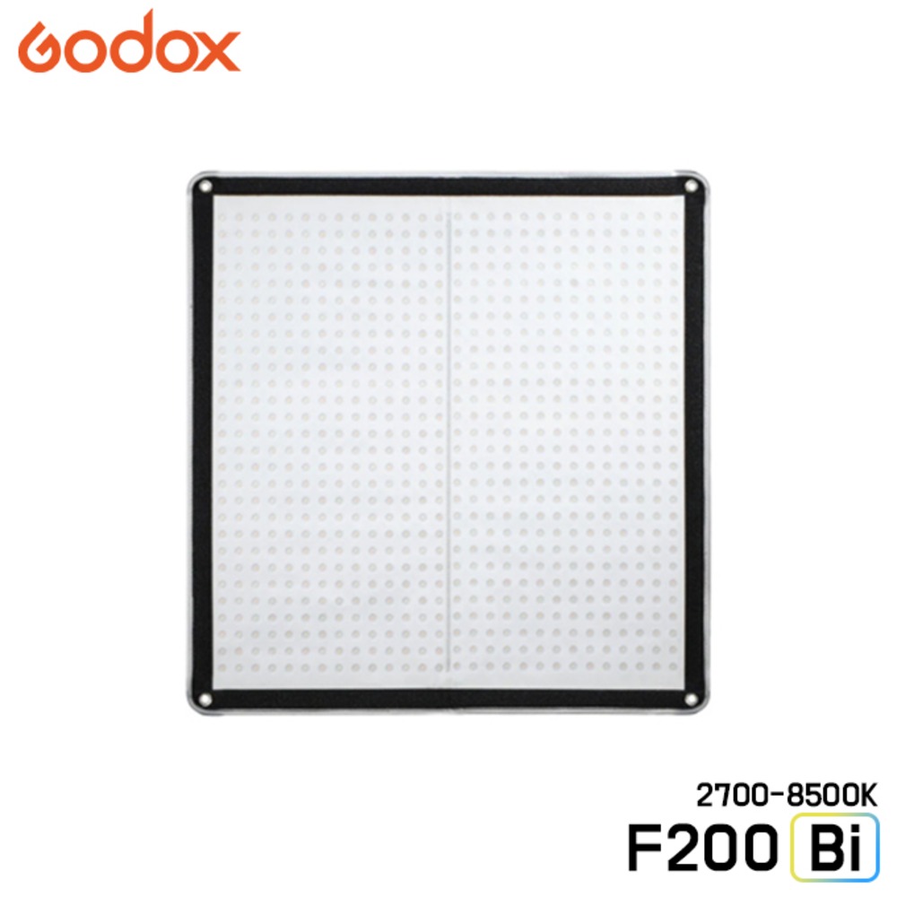 GODOX F200Bi / 바이컬러 2700-8500K 플렉시블 LED 매트 접이식 방수 조명 유튜브 스튜디오 개인방송 촬영조명