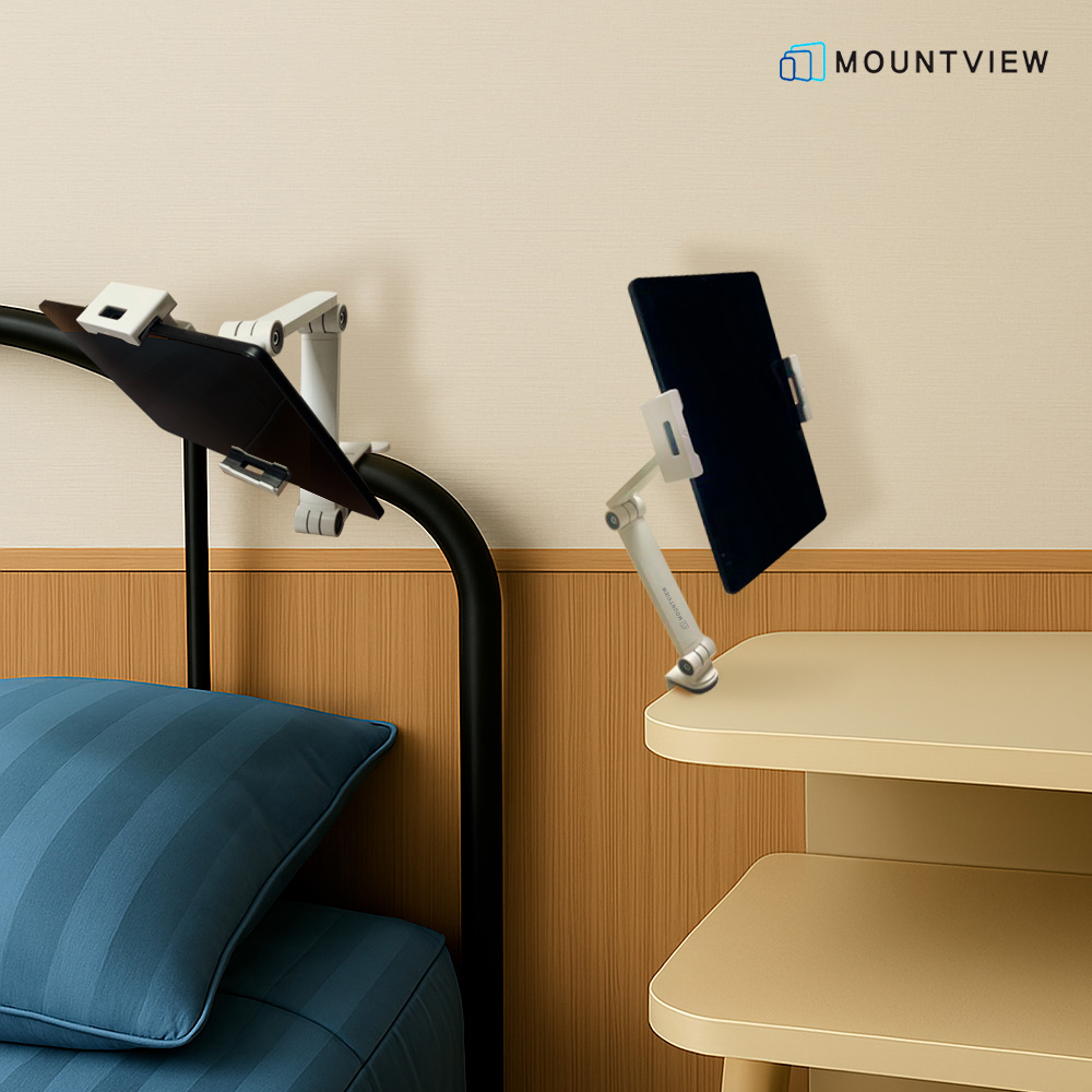 마운트뷰 5kg지탱 아이패드 거치대 갤럭시탭 침대 책상 태블릿 거치대 암 클램프