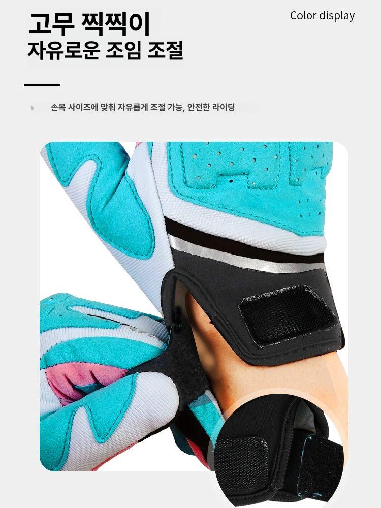 오토바이장갑 여름 겨울 남성 여성 통기성 야외 라이딩 오토바이용품 여름 반지형 그레이-통기성 미끄럼방지 - 상세 이미지 3