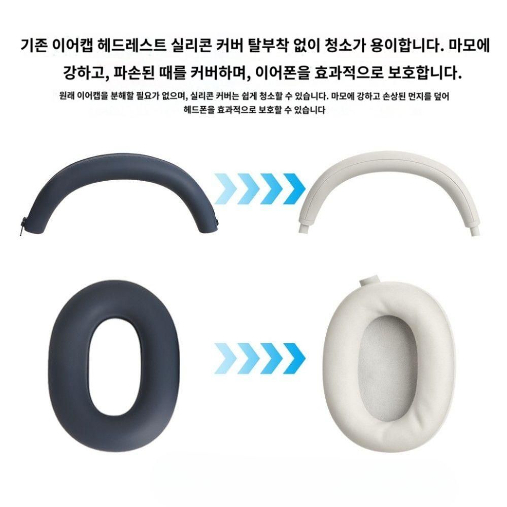 소니 WH-1000XM6 헤드폰 케이스 XM6 크로스헤드 빔 1000XM6 헤드셋 스폰지 풀 패키지 실리콘 소프트 - 상세 이미지 2
