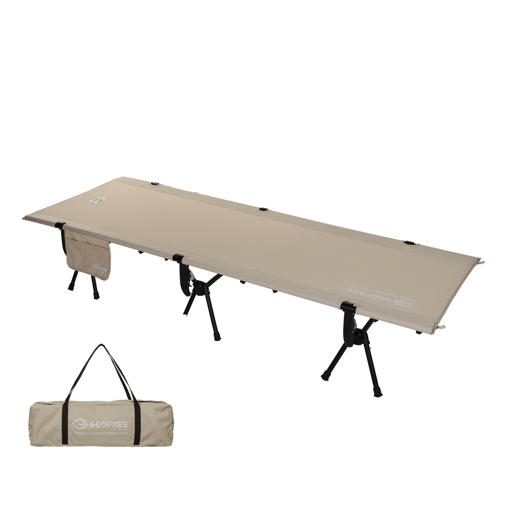 지오프리 야전 침대 캠핑 야외 용 휴대용 접이식 야상 간이 베이지