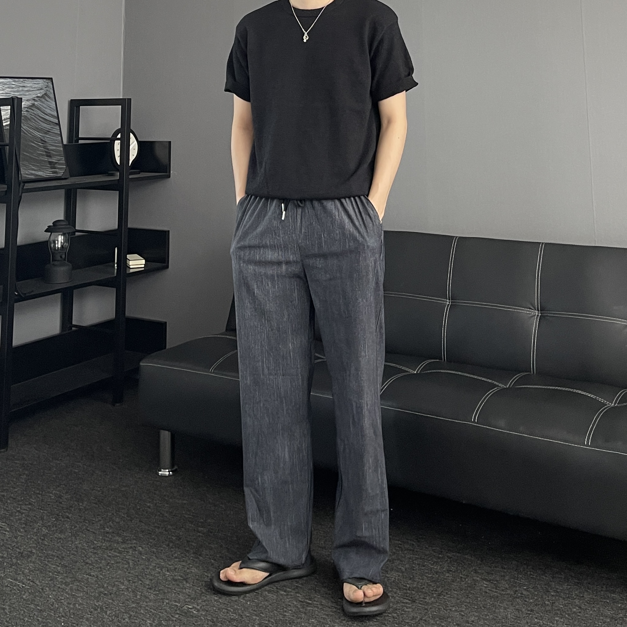 남자여름청바지 남자밴딩청바지 통청바지 이미지 6