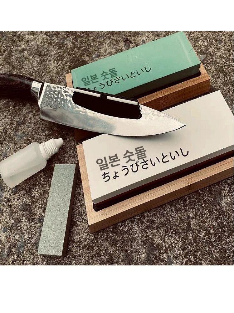 일본식 숫돌 10000방 칼갈이 받침 연마기 다이아몬드 단면 8000모 목재 받침대 7종 세트 - 상세 이미지 4