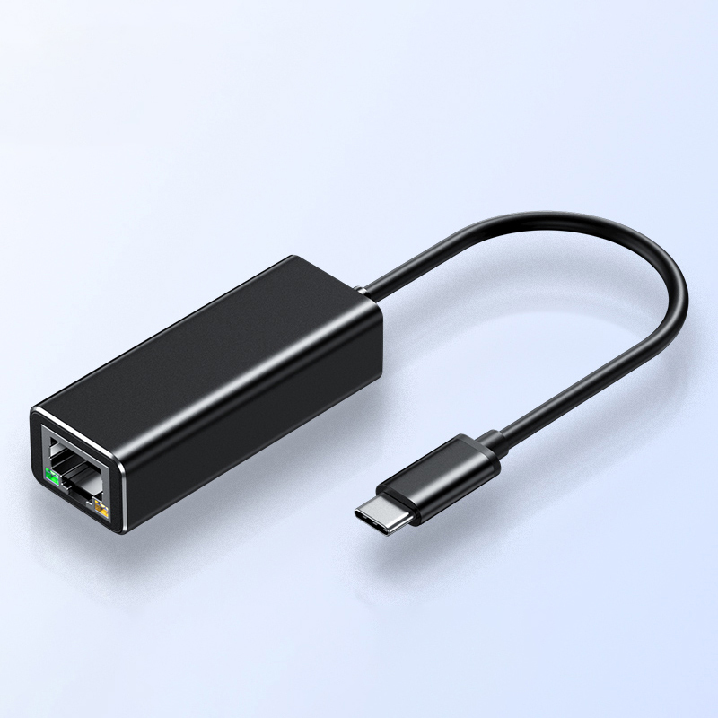 USB C타입 랜포트 100Mbps 노트북 유선 랜카드 이더넷 어댑터 고급형 - 상품 이미지