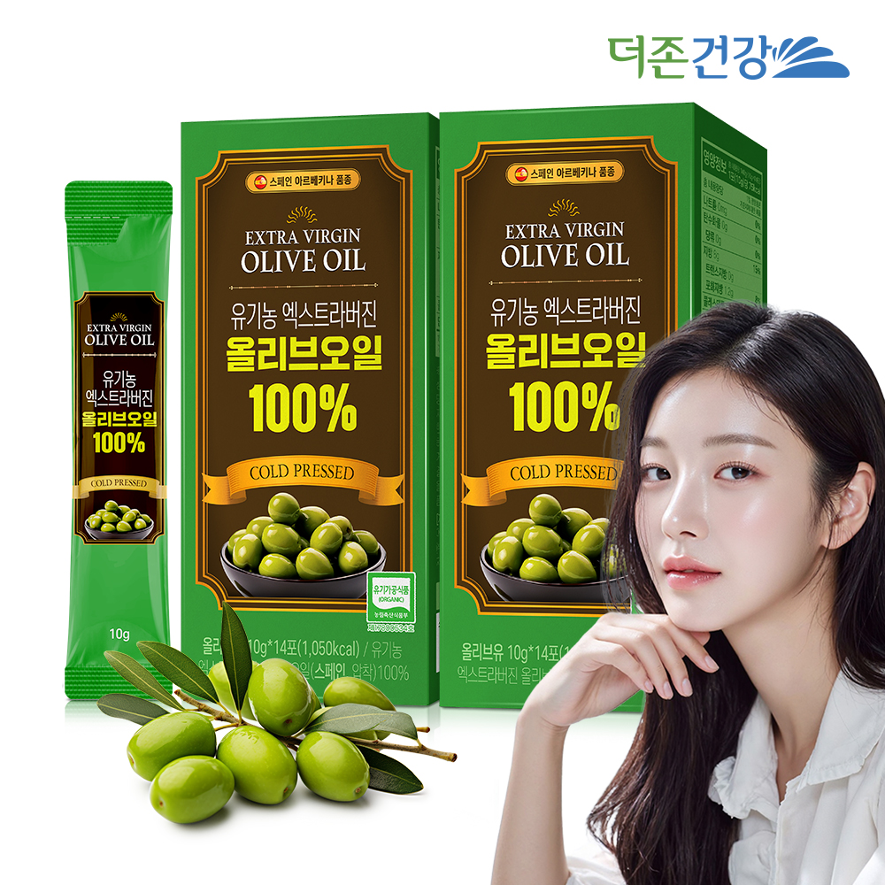 더존건강 유기농 엑스트라버진 냉압착 올리브오일 스틱 140ml, 2개 - 메인 이미지
