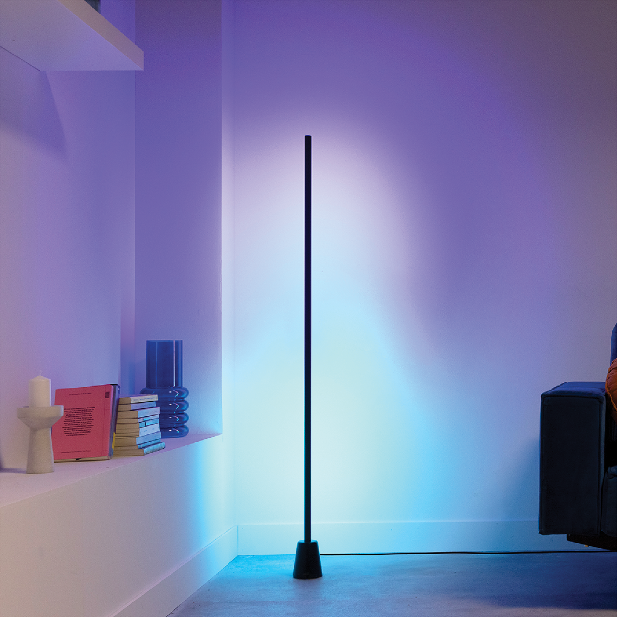 필립스 위즈 led 장스탠드 거실스탠드조명 플로어스탠드 일체형 2팩 x 블랙