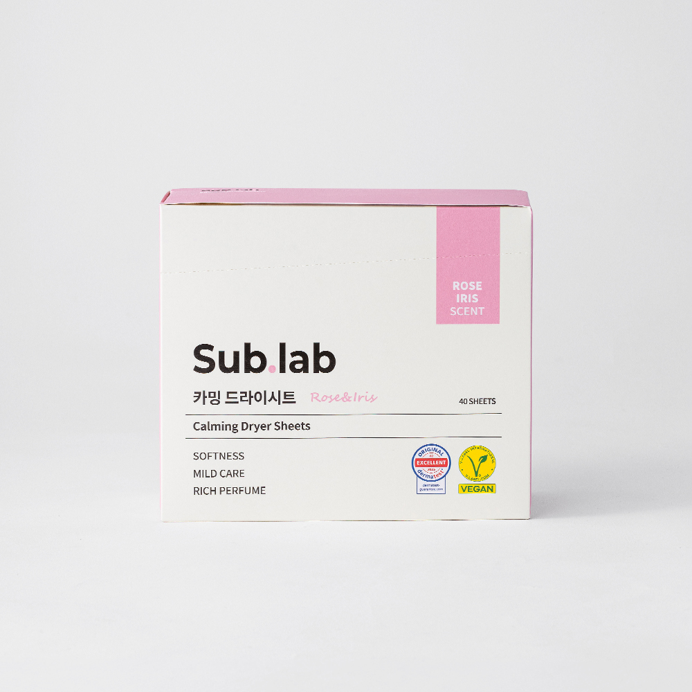 서브랩 건조기 섬유유연제 카밍 드라이시트 로즈아이리스+스윗블룸, 40매, 2개 - 상세 이미지 4