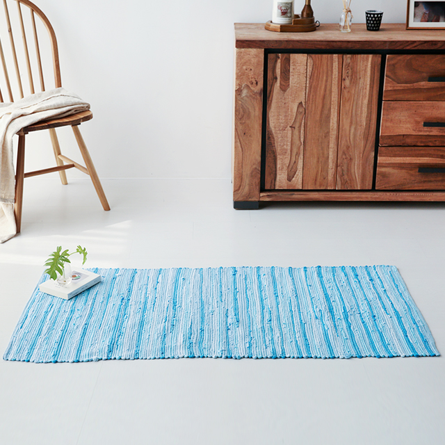 JANSSEN 스트립러그 70x145 비치블루 8634.2913, 145x70cm