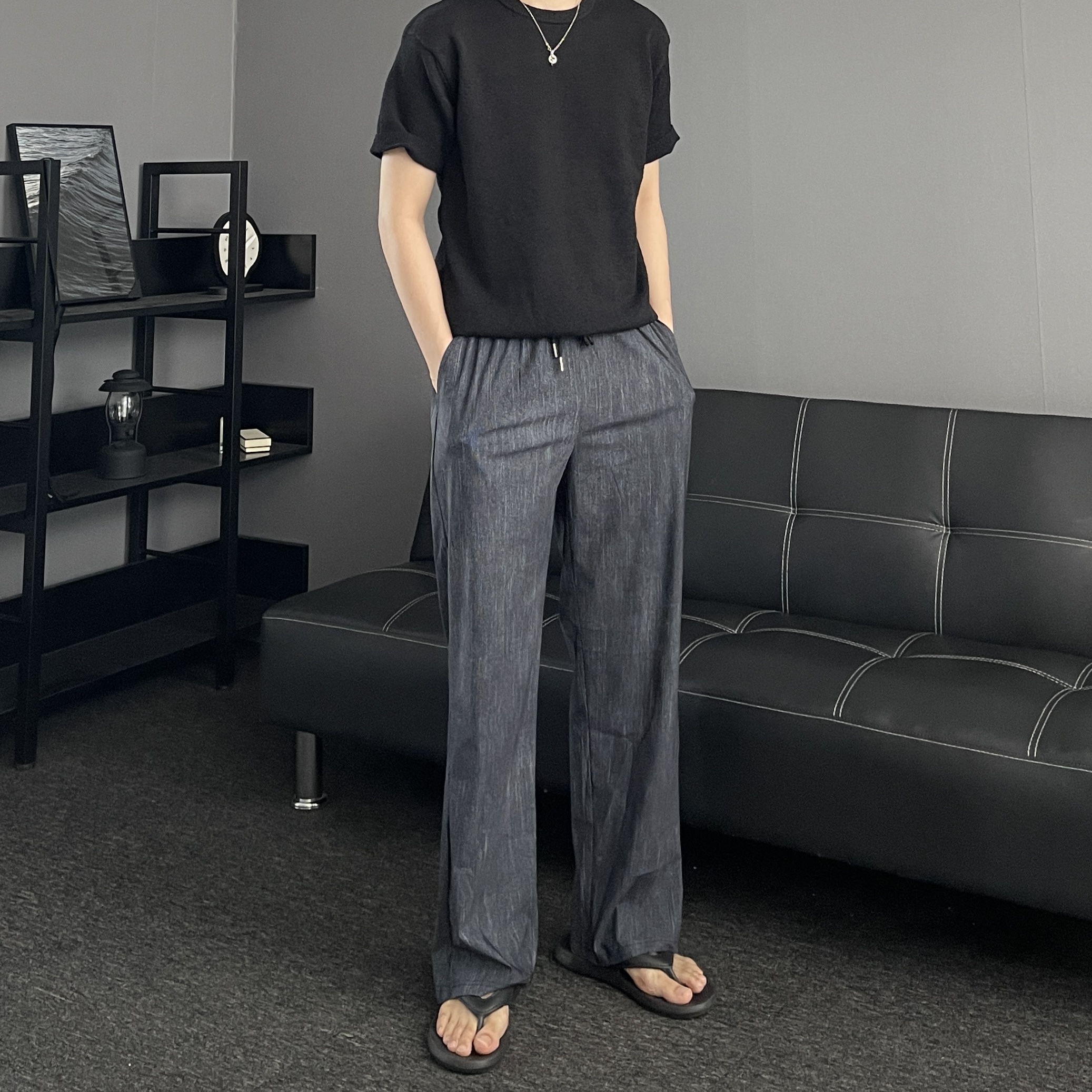 남자여름청바지 남자밴딩청바지 통청바지 이미지 7