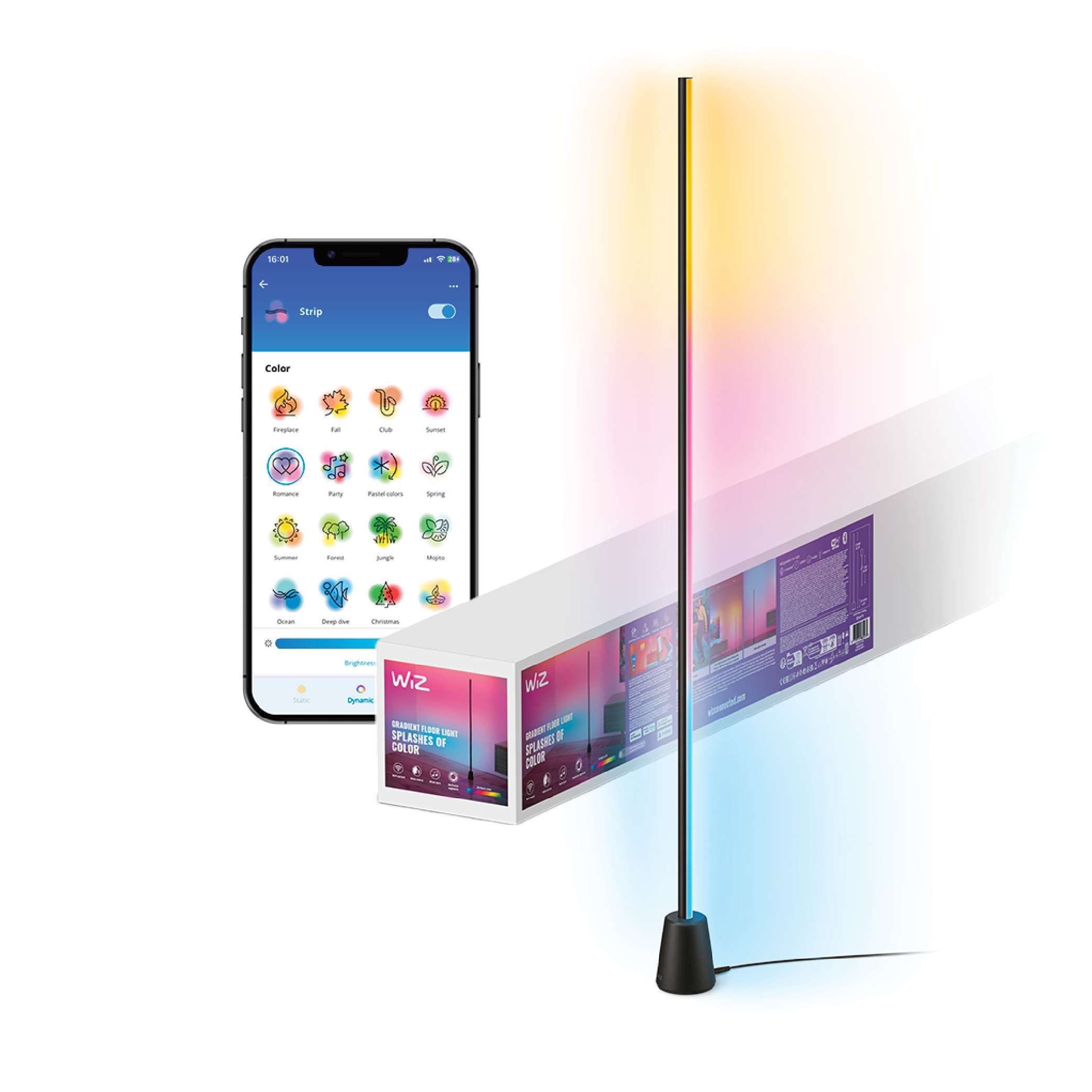 필립스 위즈 led 장스탠드 거실스탠드조명 플로어스탠드 일체형 2팩 x 블랙