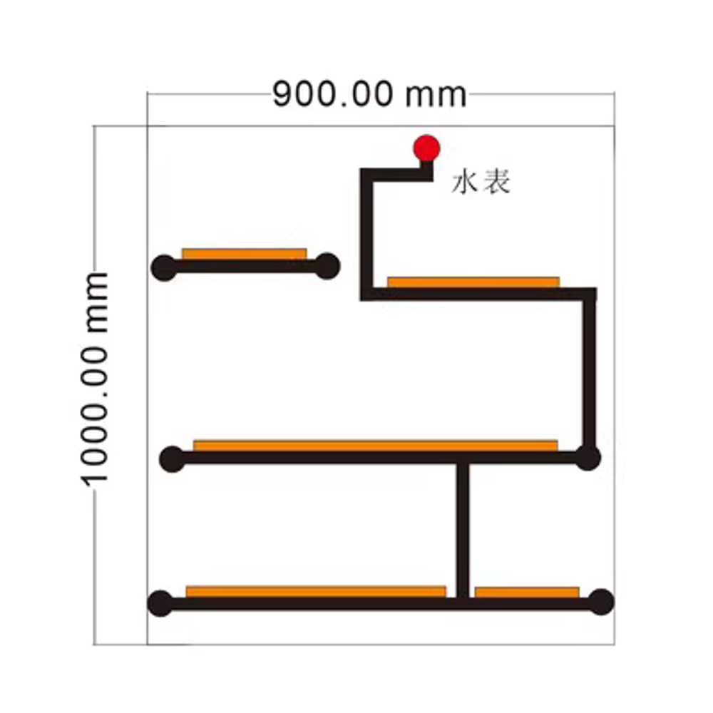 파이프 선반 매장 업소 장식용 벽걸이 수도관 브라켓 90x20x100 이미지 6