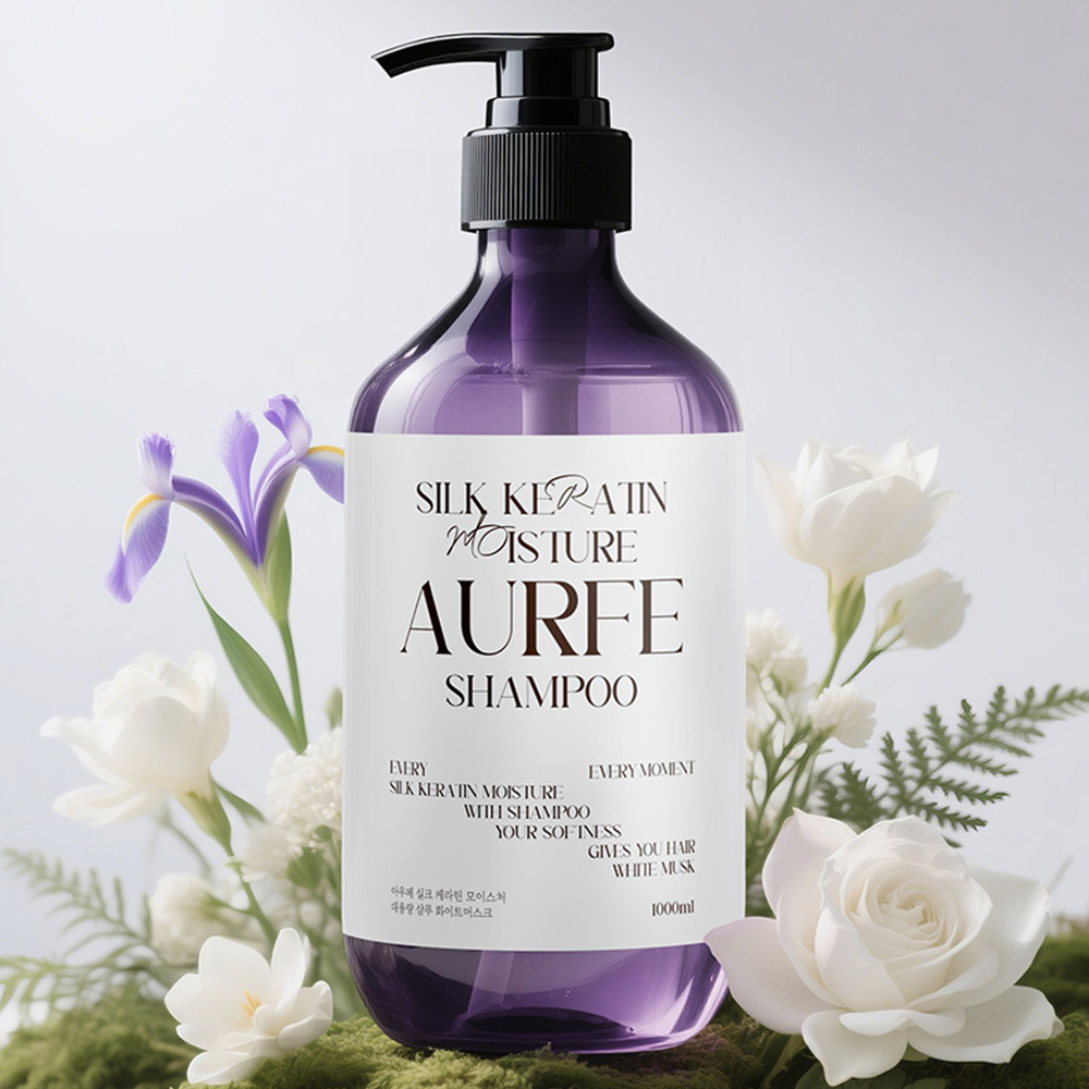 아우페 단백질 샴푸 화이트머스크향 1L 실크 케라틴 모이스처 대용량 퍼퓸 샴푸 청소년 정수리 냄새