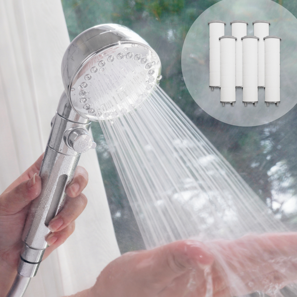 헴마픽스 안개분사 절수 온오프 샤워기헤드 코티사우나 필터 샤워기 샤워필터 6개 포함