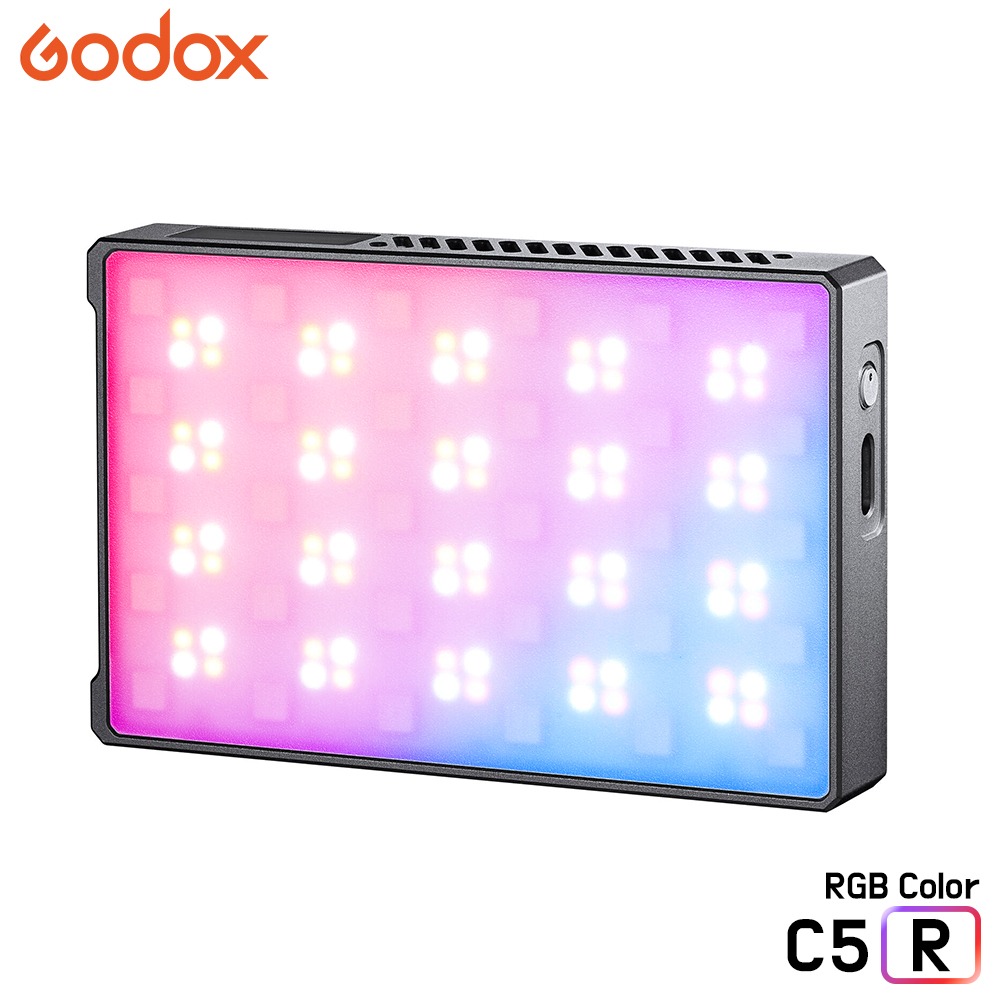 GODOX C5R / 엠비언트 라이트 RGB 풀컬러 미니포켓 패널조명 스튜디오 방송 영상 제품 소품 촬영