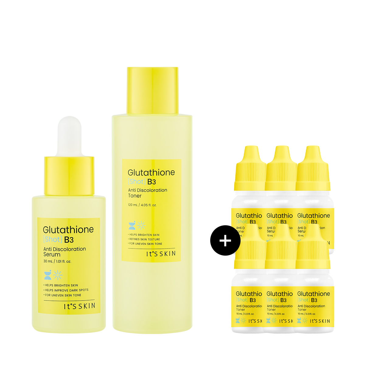 글루타치온샷 비쓰리 세럼&토너 세트 (30ml&120ml) - 메인 이미지