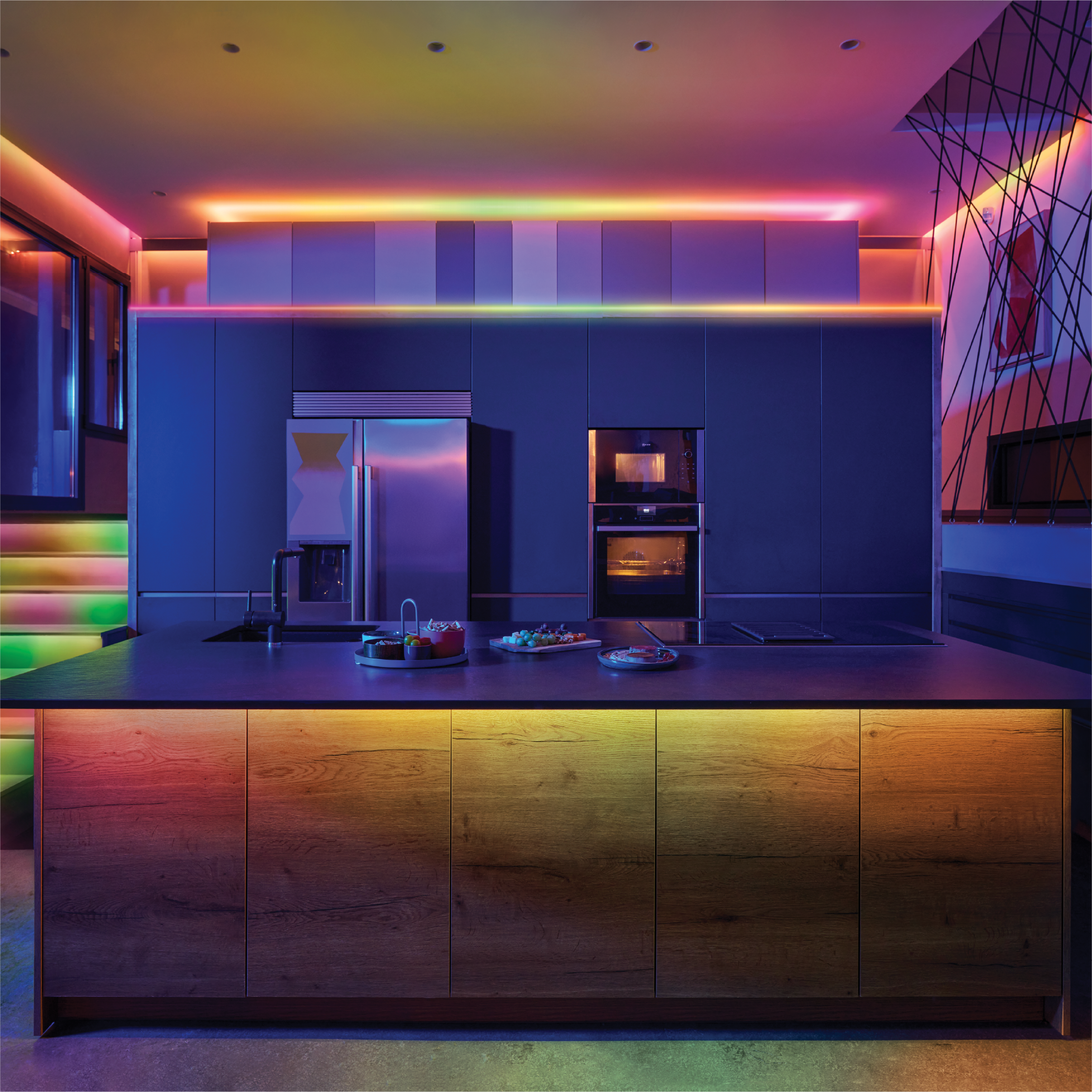 필립스 위즈 멀티 컬러 LED 스트립 라이트 붙이는 줄조명 간접조명 5M 1팩 x RGBIC