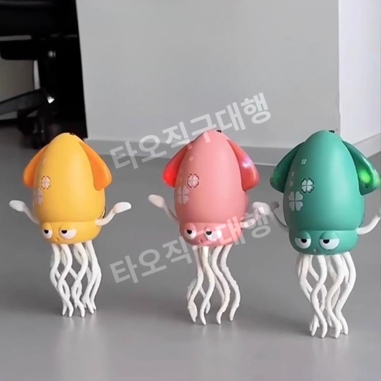 춤추는오징어 장식품 댄싱 댄싱오징어 문어 댄스 재밌는 장난감 귀여운 자동 움직이는 - 상품 이미지