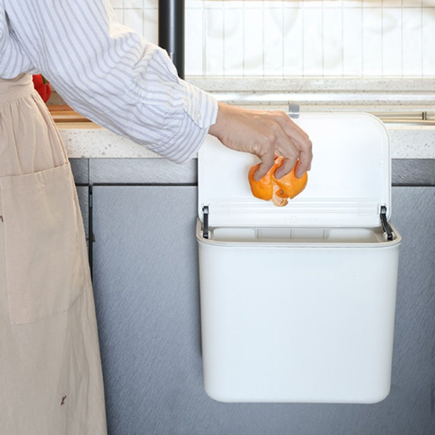 innol 2way 싱크대휴지통 걸이식 주방 음식물쓰레기통 음쓰통 씽크대 화장대 부착형