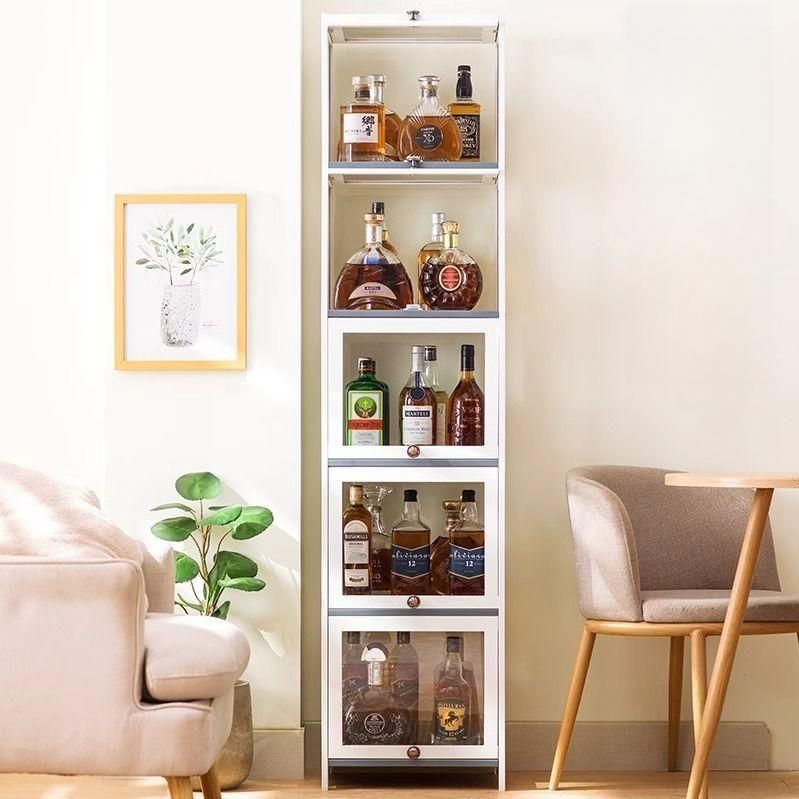 위스키진열장 와인 양주 코너장식장 투명 쇼케이스 선반 30x32x106cm 3단