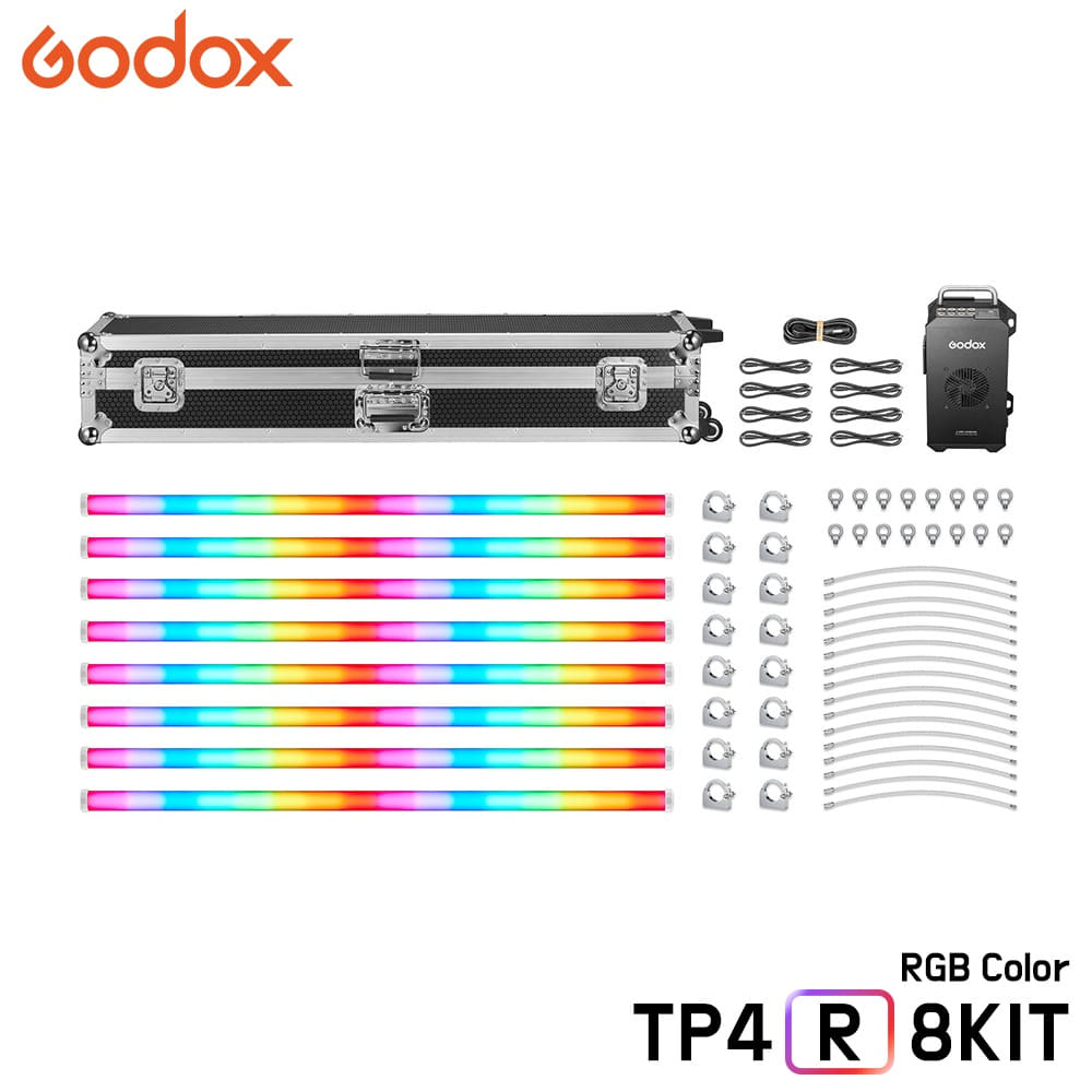 GODOX TP4R 8Kit / 120cm 픽셀 튜브 라이트 LED 지속광 RGB 풀컬러 사진촬영 개인방송 유튜브 스튜디오 조명